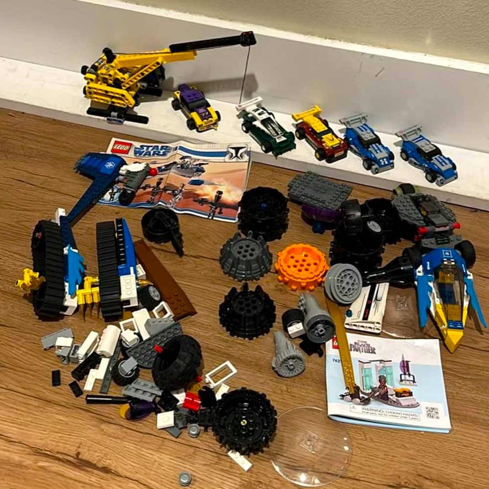 Lego Race Cars Wheels and Extra Items